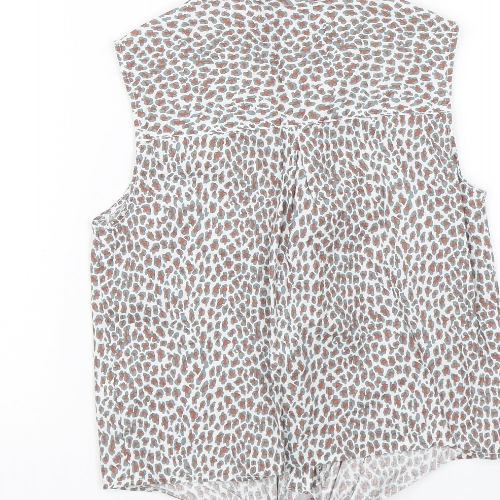 Miss CG Girls Green Animal Print  Basic Button-Up Size 8 Years