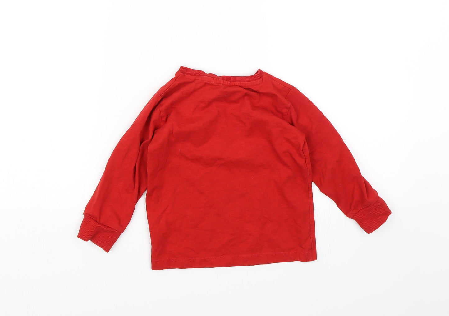NEXT Boys Red   Basic T-Shirt Size 2-3 Years  - Reindeer