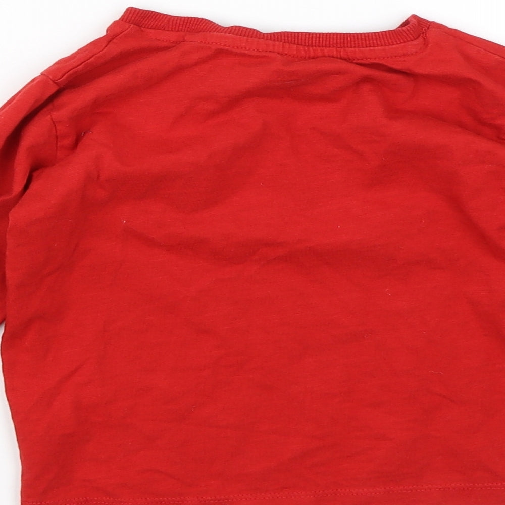 NEXT Boys Red   Basic T-Shirt Size 2-3 Years  - Reindeer