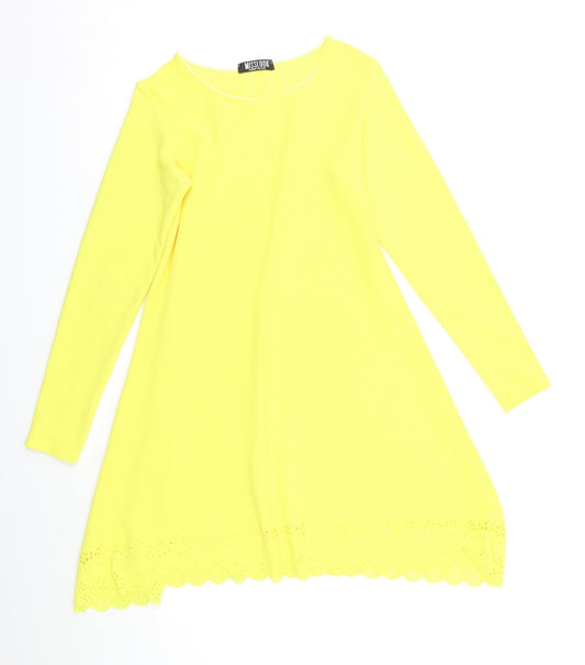 Miss Look Womens Yellow   A-Line  Size S
