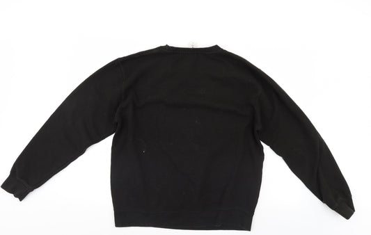 Just Hoods Womens Black   Pullover Sweatshirt Size L