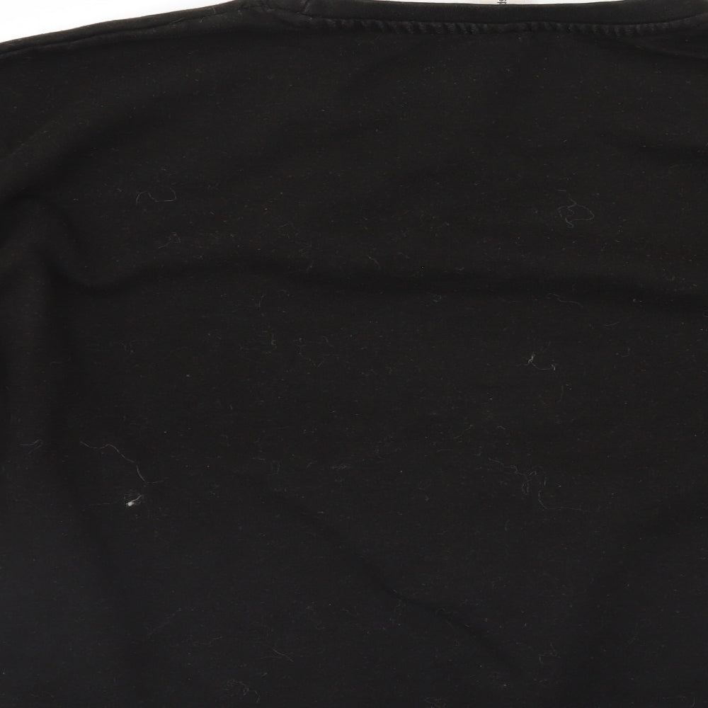 Just Hoods Womens Black   Pullover Sweatshirt Size L