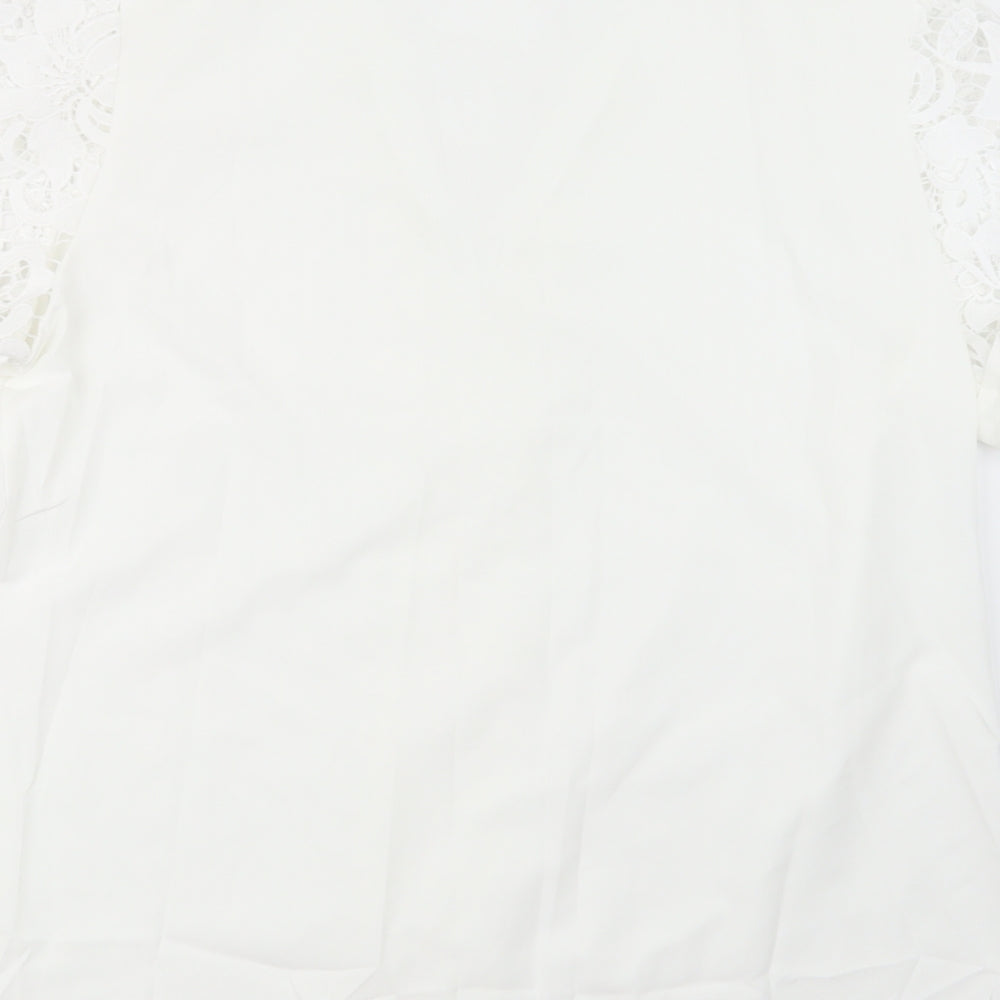Preworn Womens White   Basic Blouse Size XL