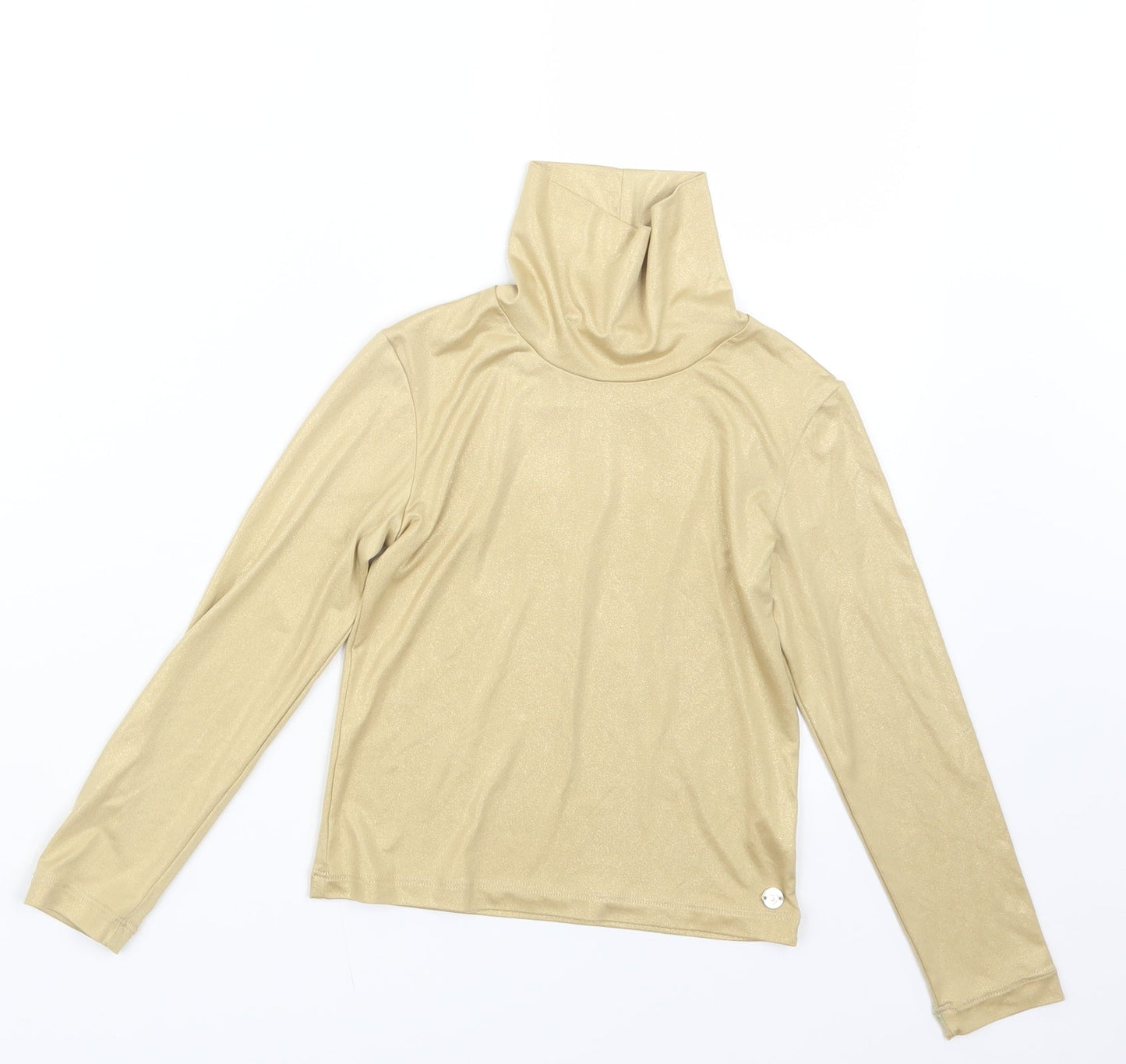 Preworn Girls Gold   Basic T-Shirt Size 7 Years
