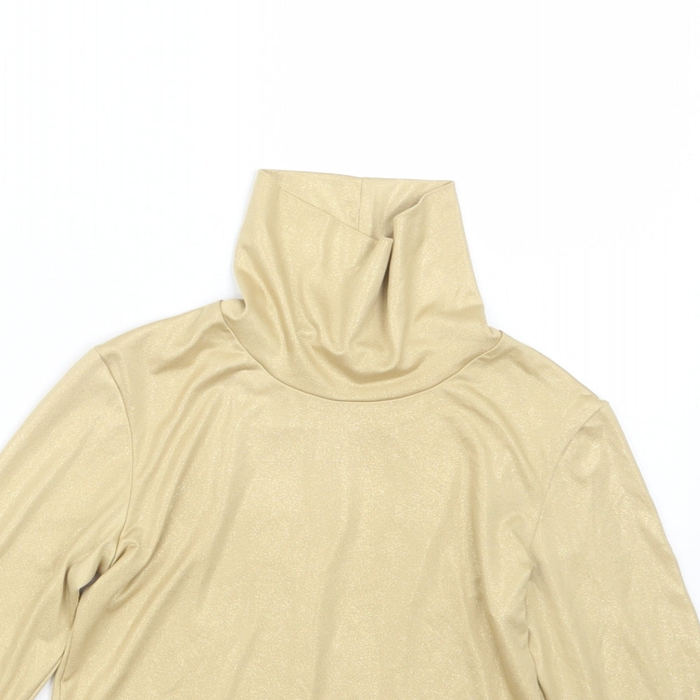 Preworn Girls Gold   Basic T-Shirt Size 7 Years