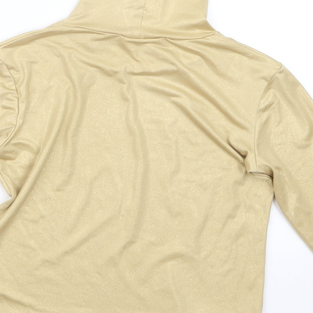 Preworn Girls Gold   Basic T-Shirt Size 7 Years