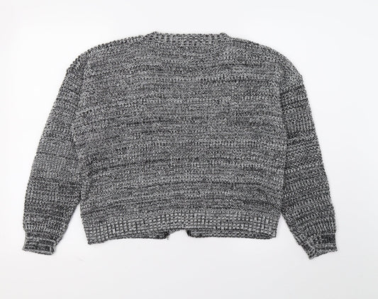 Boohoo Womens Grey  Knit Cardigan Jumper Size M