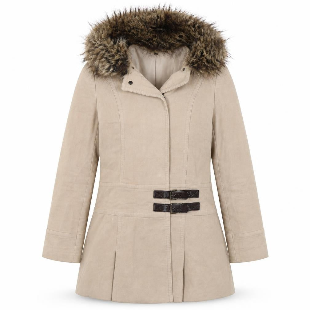 Next Womens Beige   Overcoat Coat Size 10