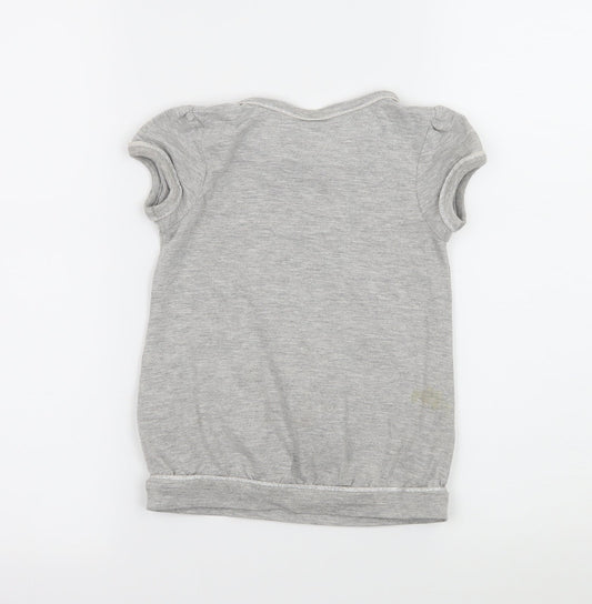 George Girls Grey  Jersey Basic T-Shirt Size 2-3 Years  - Frozen