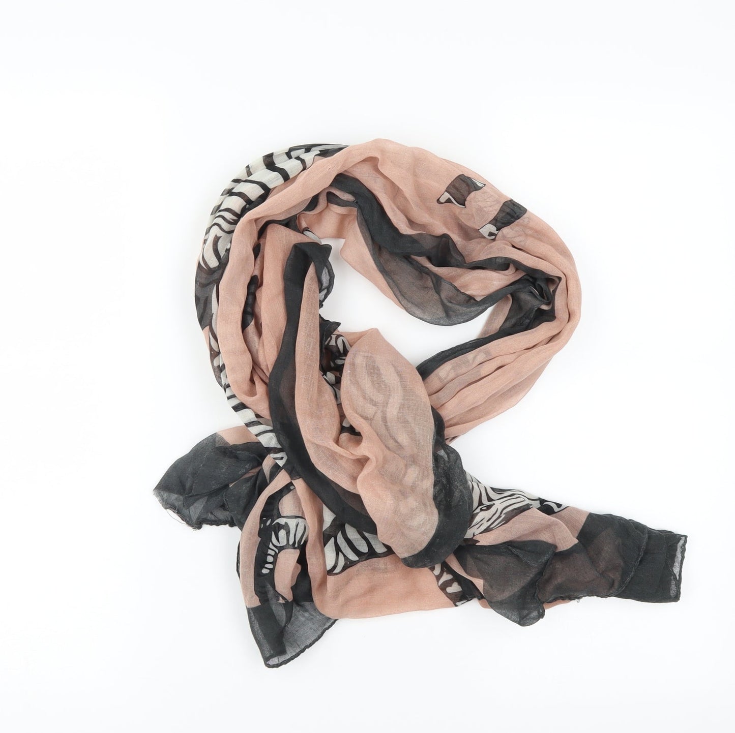 Preworn Womens Pink Geometric   Scarf   - ZEBRA