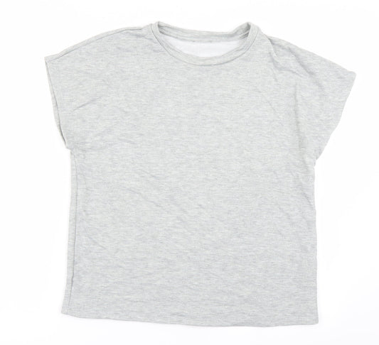 Jeff & Co Womens Grey   Basic T-Shirt Size 10