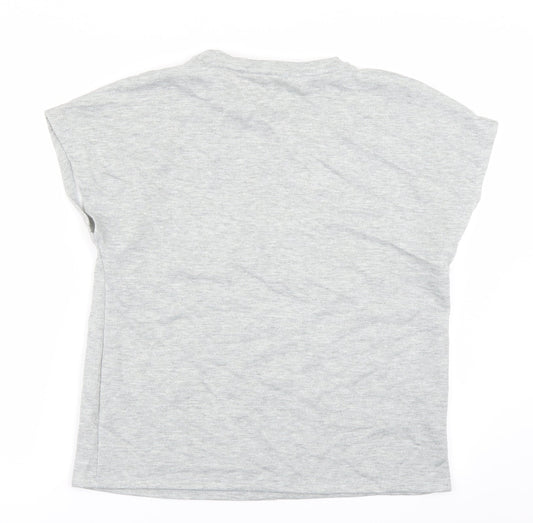 Jeff & Co Womens Grey   Basic T-Shirt Size 10