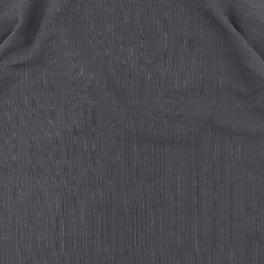 NEXT Mens Grey Plaid   Button-Up Size L