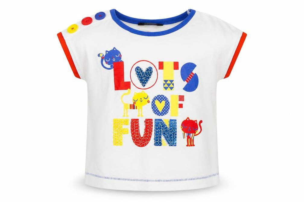 Front view of George girls’ white basic t-shirt, size 12-18, months