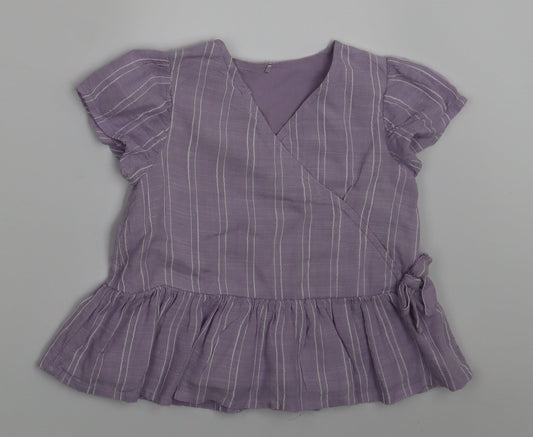 George Girls Purple   Basic Dress Shirt Size 3 Years