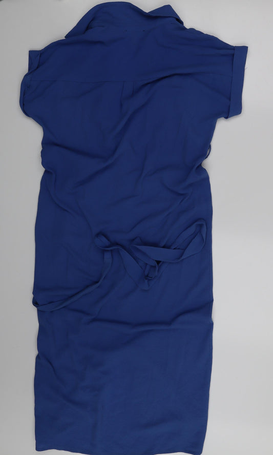 New Look Womens Blue   Basic Button-Up Size 4