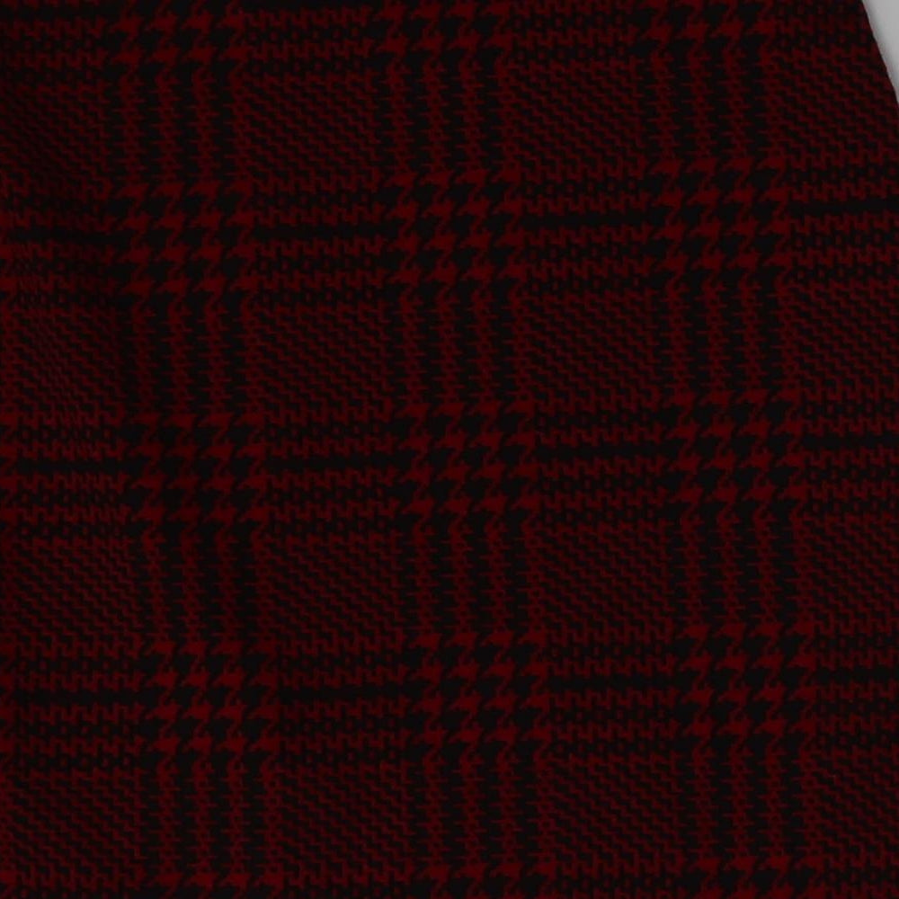 New Look Womens Red Geometric  A-Line Skirt Size 6