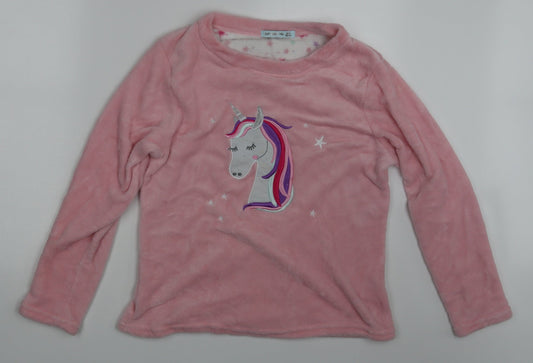 Just Like You Womens Pink Animal Print  Pullover Jumper Size 12  - UNICORN