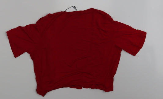Missguided Womens Red   Basic Blouse Size 14