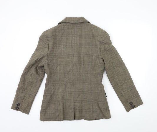 NEXT Womens Brown Check  Jacket Blazer Size 10