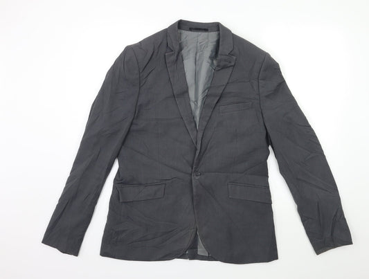 Topman Mens Grey   Jacket Suit Jacket Size 40