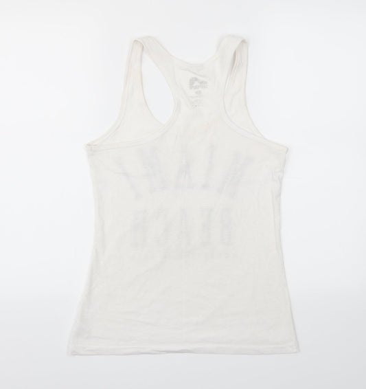 surstyle Womens White Camouflage  Basic T-Shirt Size L