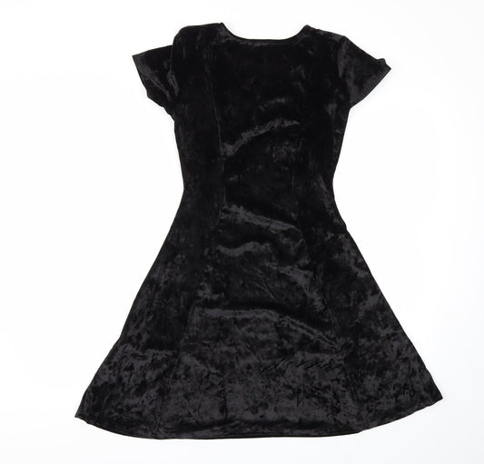 LOOK OF THE DAY Womens Black   Fit & Flare  Size 10