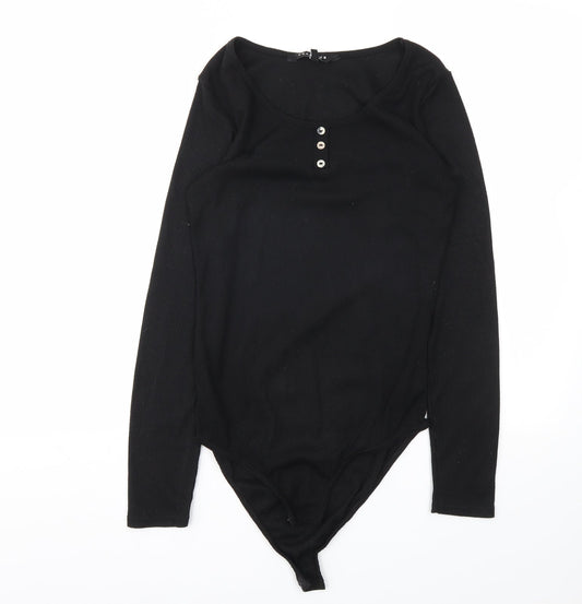 Peacocks Womens Black   Bodysuit One-Piece Size 8