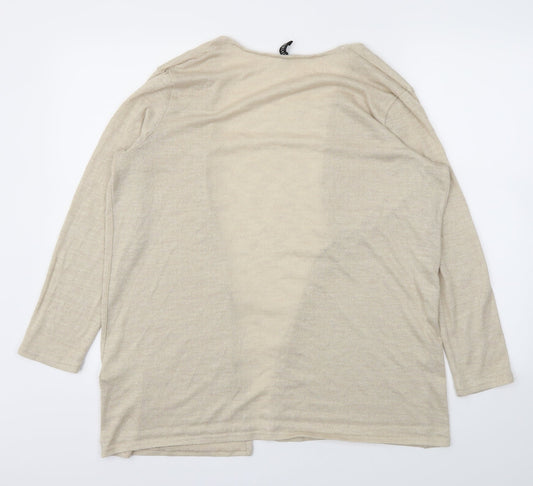 H&M Womens Beige   Cardigan Jumper Size L