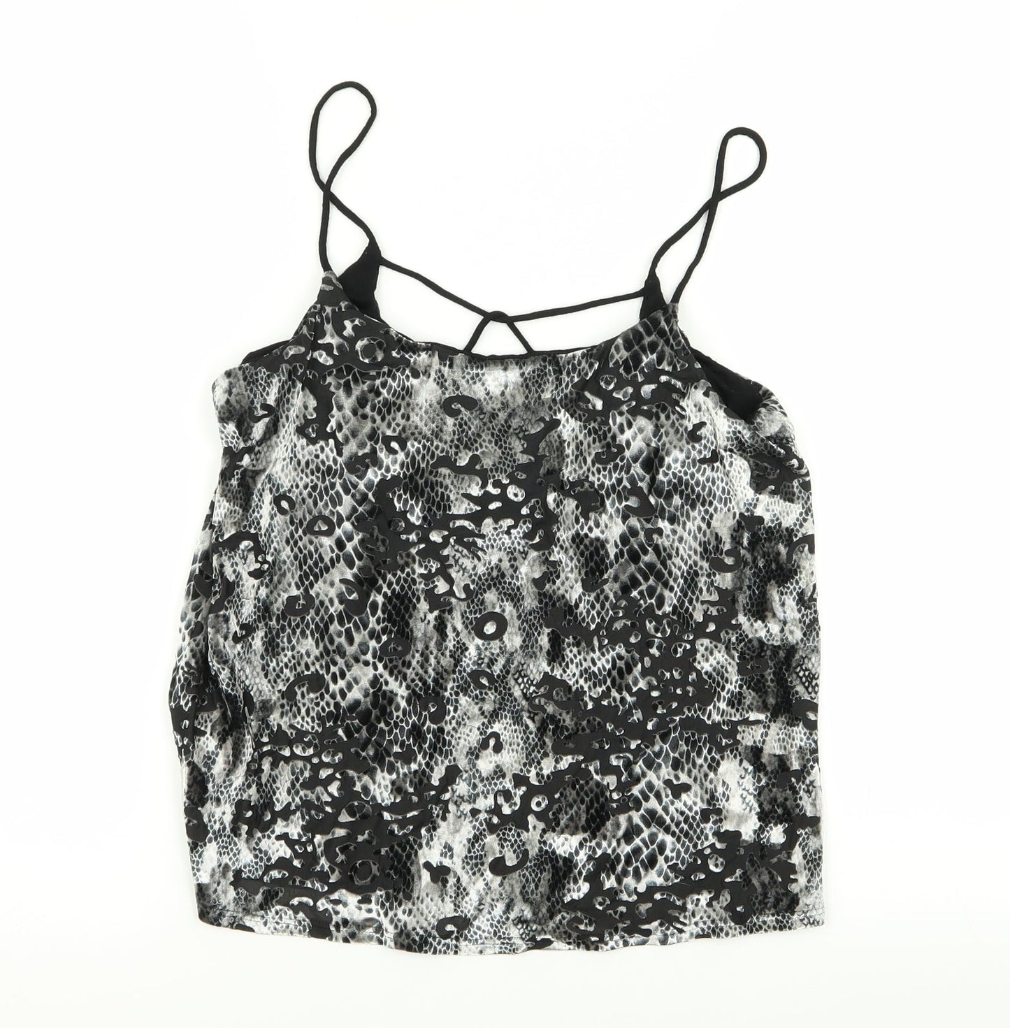 Topshop Womens Multicoloured Animal Print  Basic Tank Size 10