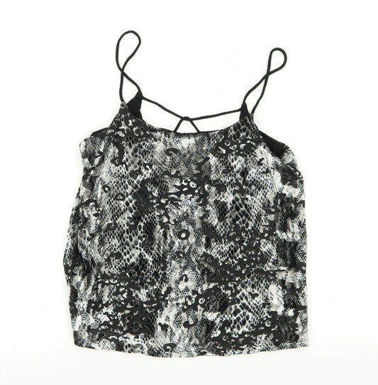 Topshop Womens Multicoloured Animal Print  Basic Tank Size 10