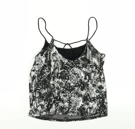 Topshop Womens Multicoloured Animal Print  Basic Tank Size 10