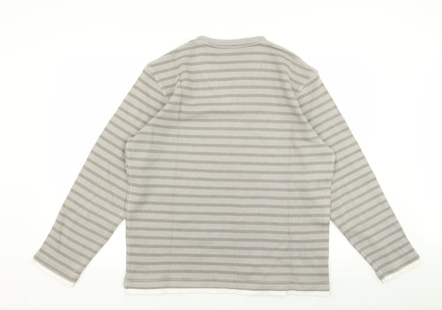 Easy Mens Multicoloured Striped  Pullover Jumper Size L
