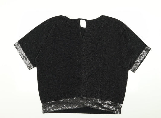 Dorothy Perkins Womens Black Polka Dot  Basic Blouse Size 16