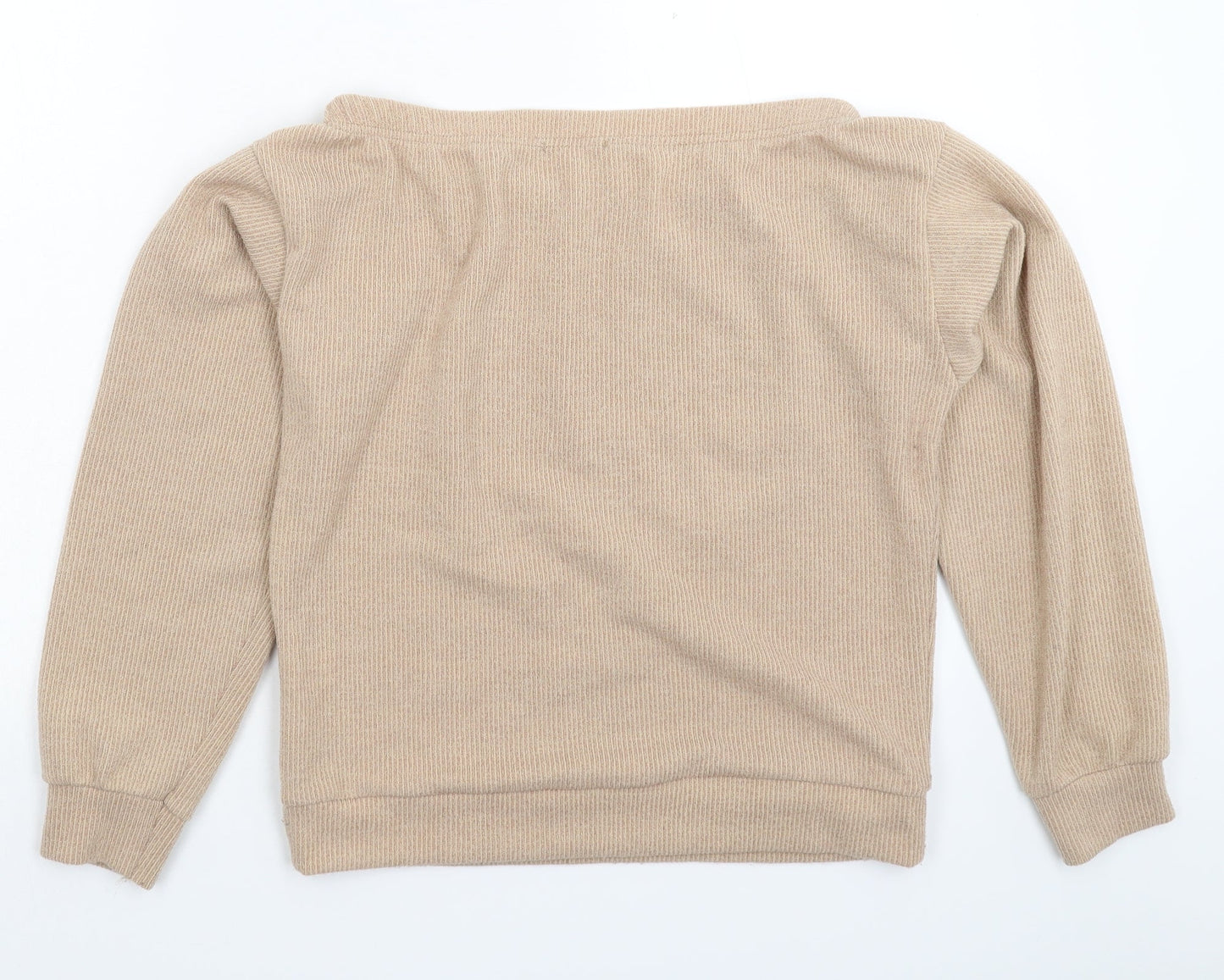I SAW IT FIRST Womens Beige  Knit Pullover Jumper Size 10
