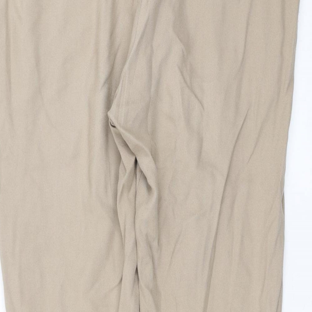 Dorothy Perkins Womens Beige   Trousers  Size 10 L28 in - ruched ankles