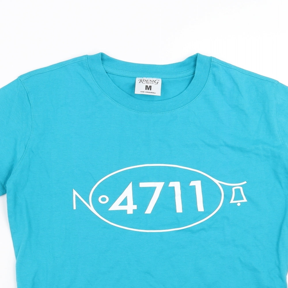 koenig reich Womens Blue   Basic T-Shirt Size M