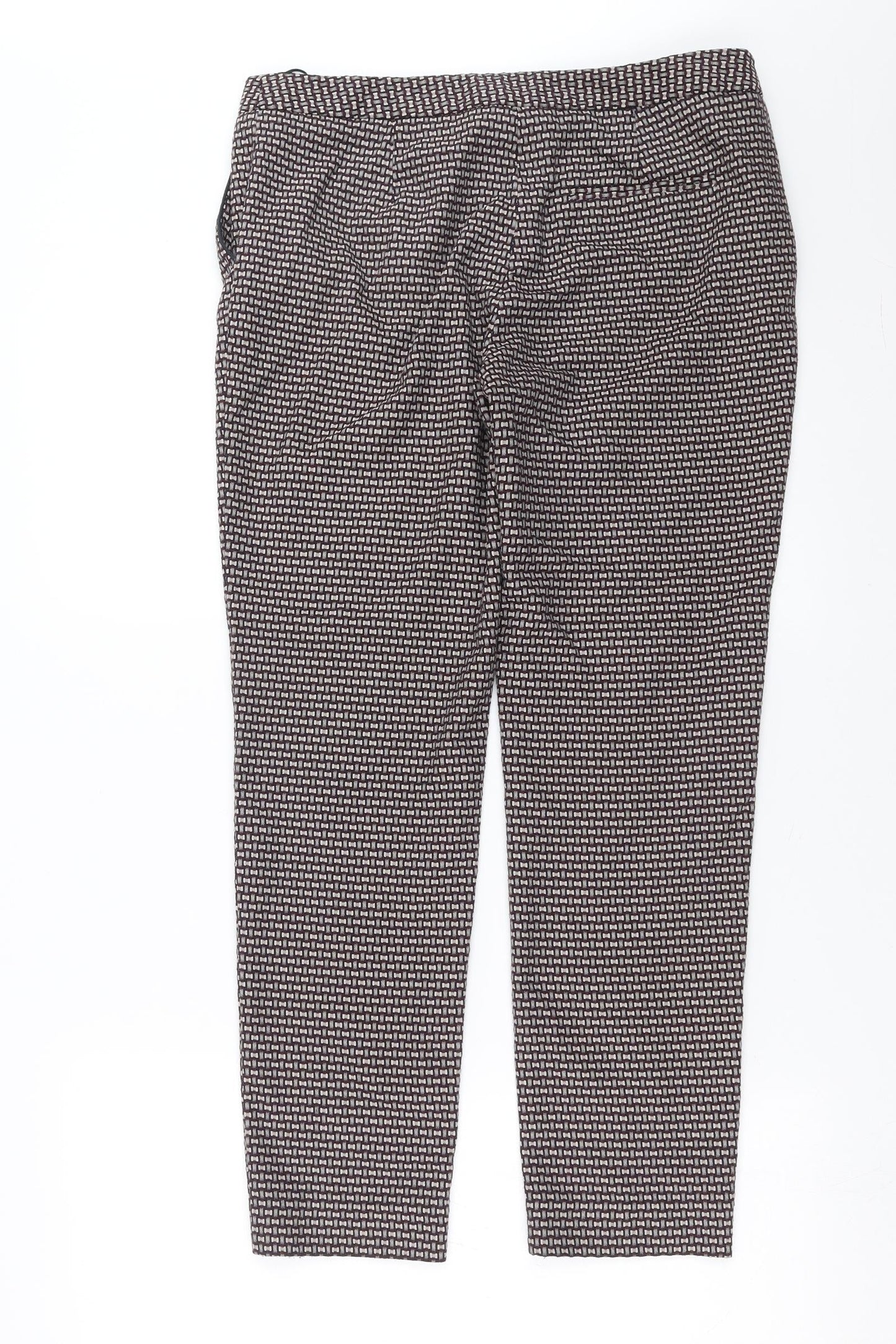 NEXT Womens Purple Geometric  Trousers  Size 12 L27 in