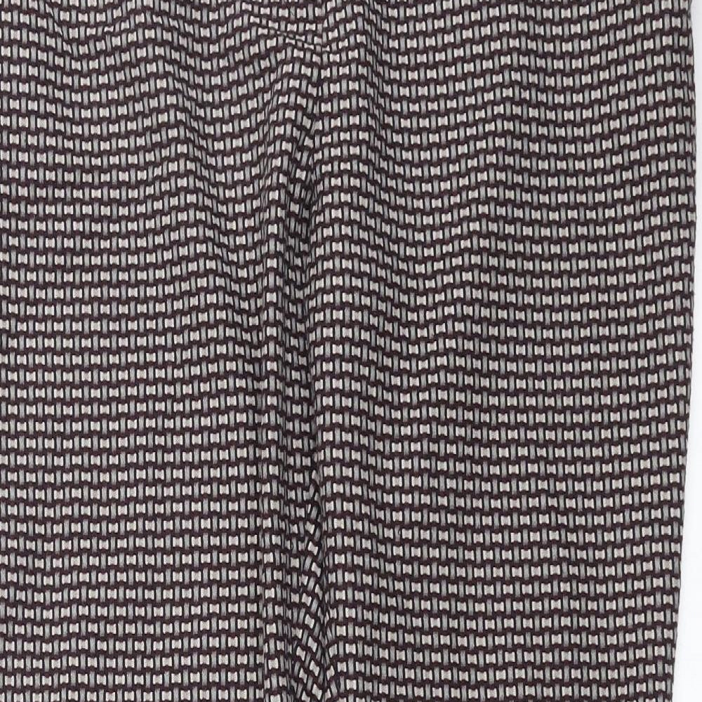 NEXT Womens Purple Geometric  Trousers  Size 12 L27 in