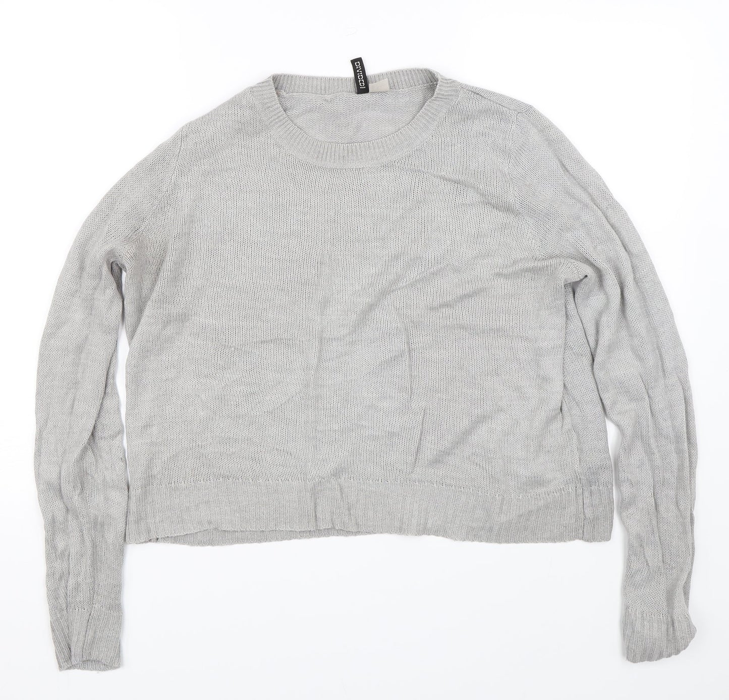 H&M Womens Grey  Knit Pullover Jumper Size M