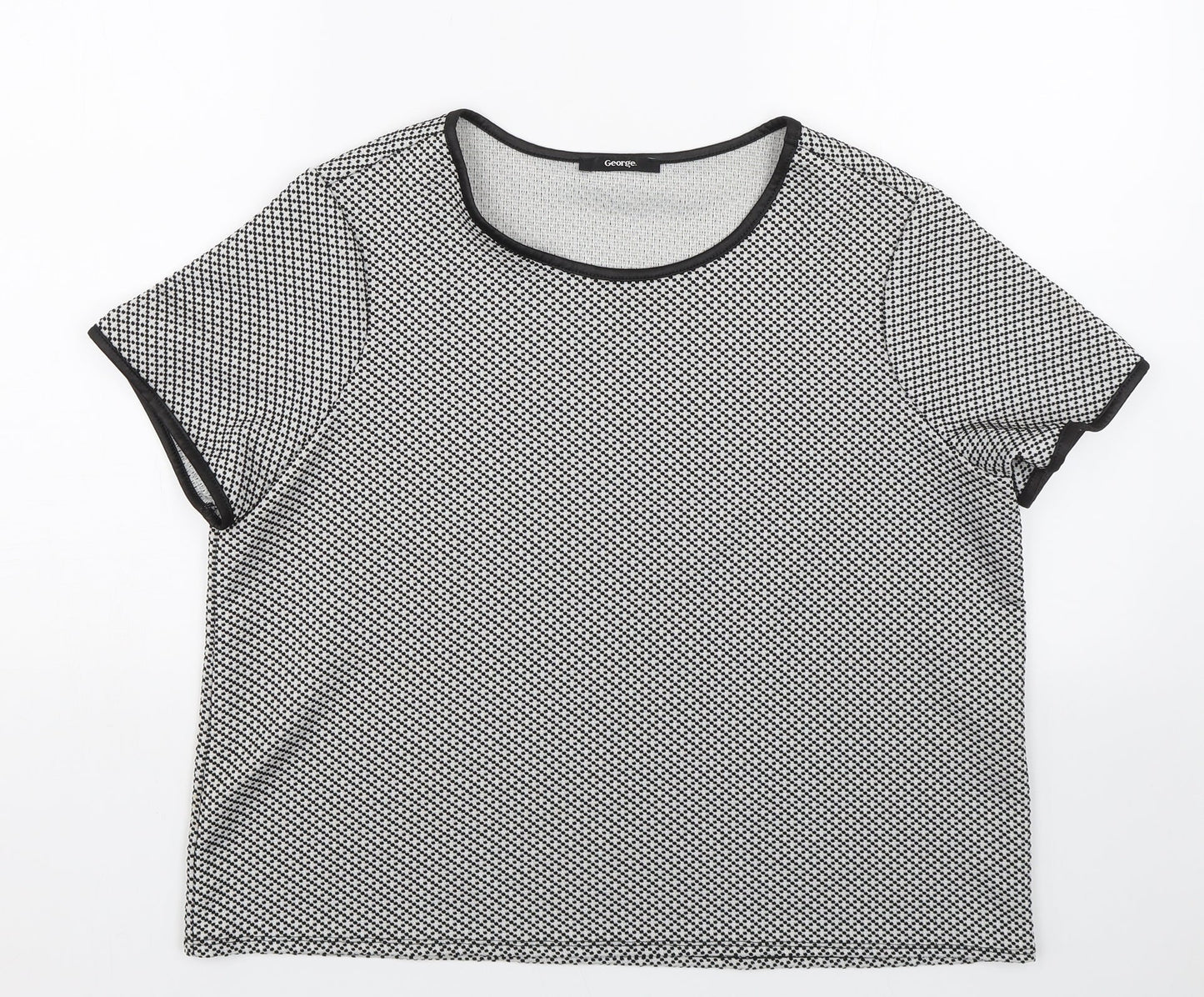 Georgeq Womens White Polka Dot  Pullover Jumper Size 14