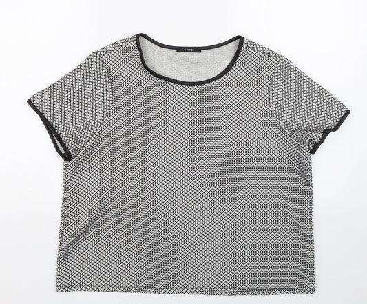 Georgeq Womens White Polka Dot  Pullover Jumper Size 14