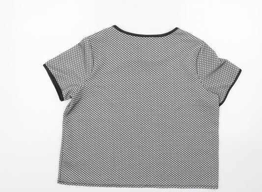 Georgeq Womens White Polka Dot  Pullover Jumper Size 14