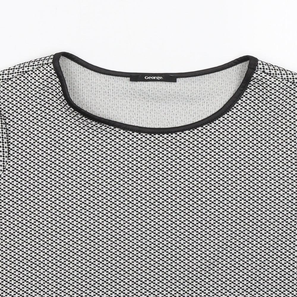 Georgeq Womens White Polka Dot  Pullover Jumper Size 14