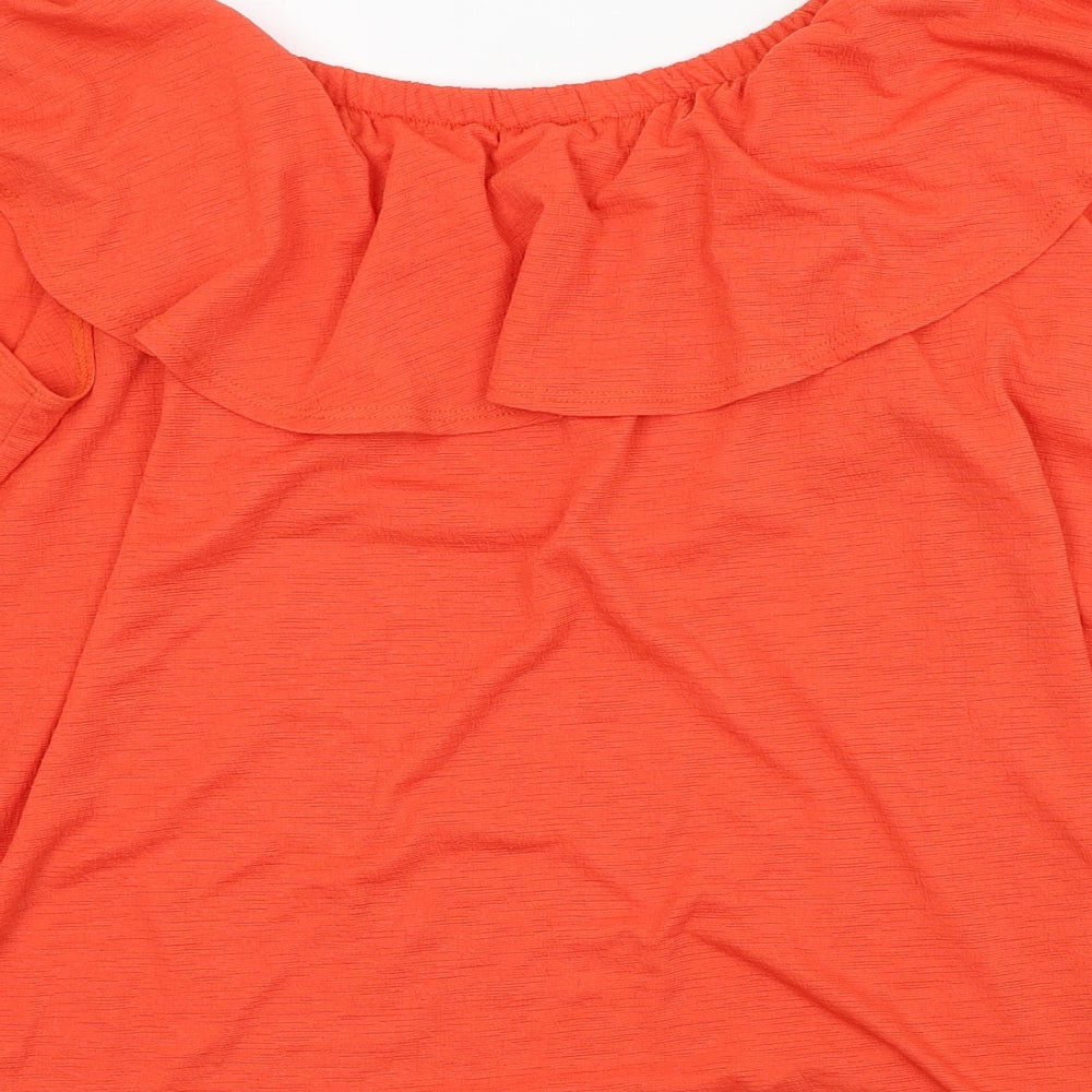 Roman  Womens Orange   Basic T-Shirt Size 18