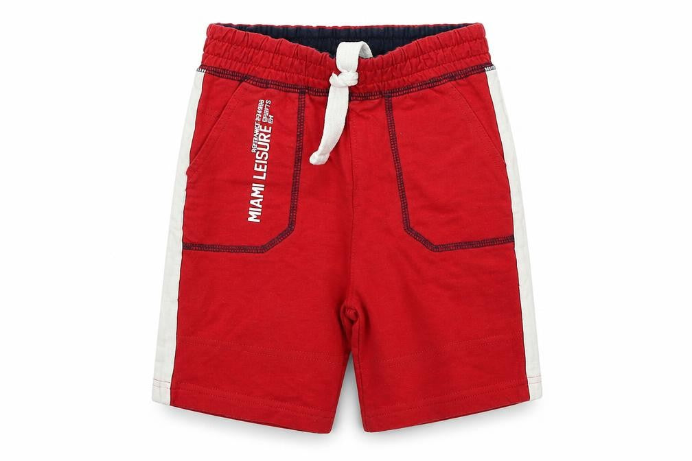 Front view of F&F boys’ red sweatpants, size 12-18, months