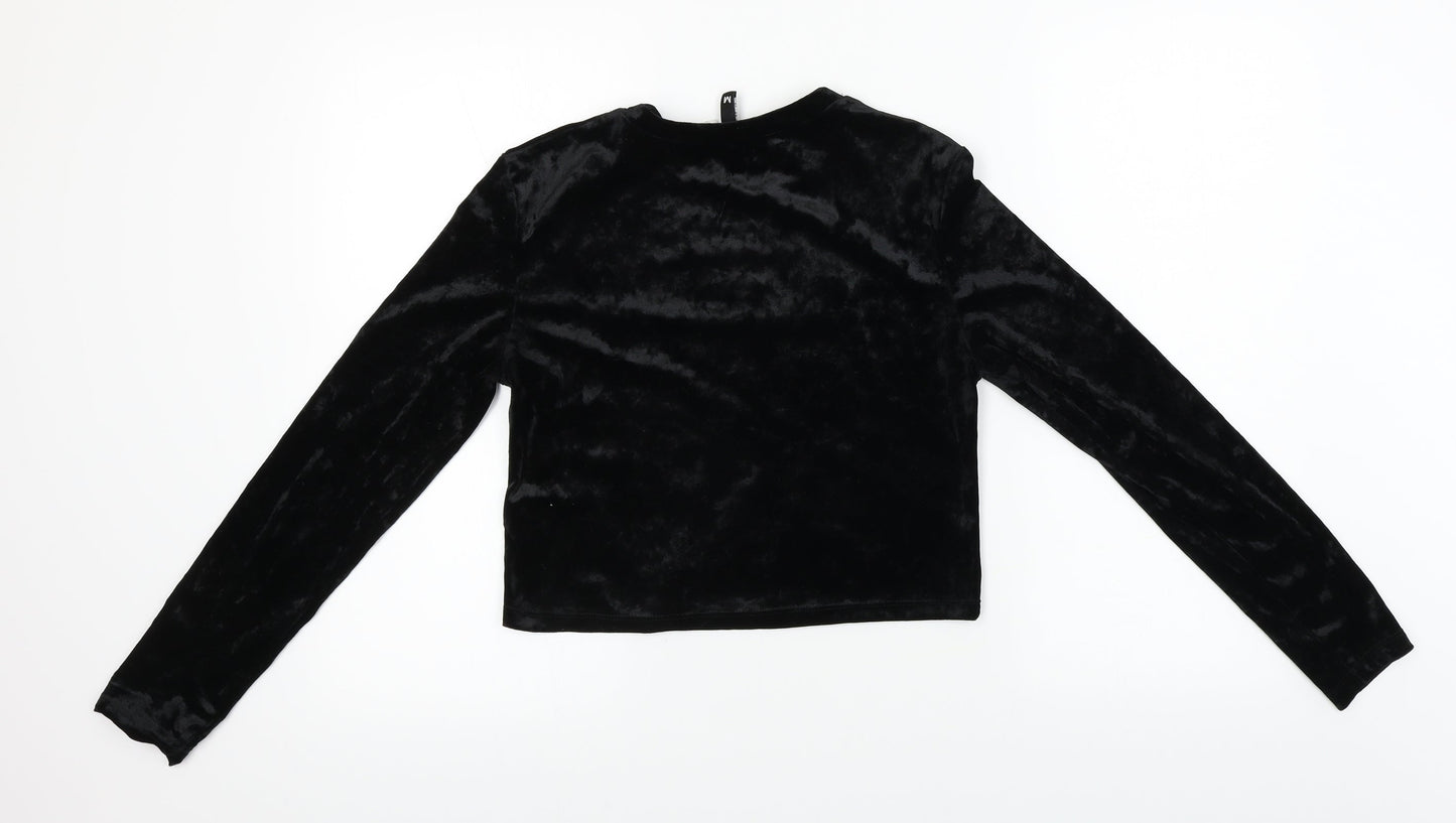H&M  Womens Black   Basic T-Shirt Size M