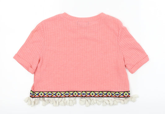Select  Womens Pink   Basic T-Shirt Size 6