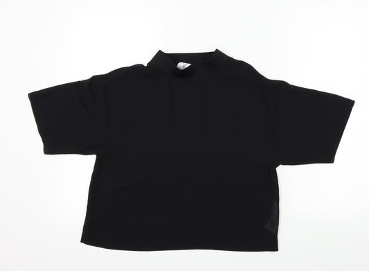 COLLUSION Womens Black   Basic Blouse Size 10  - see through