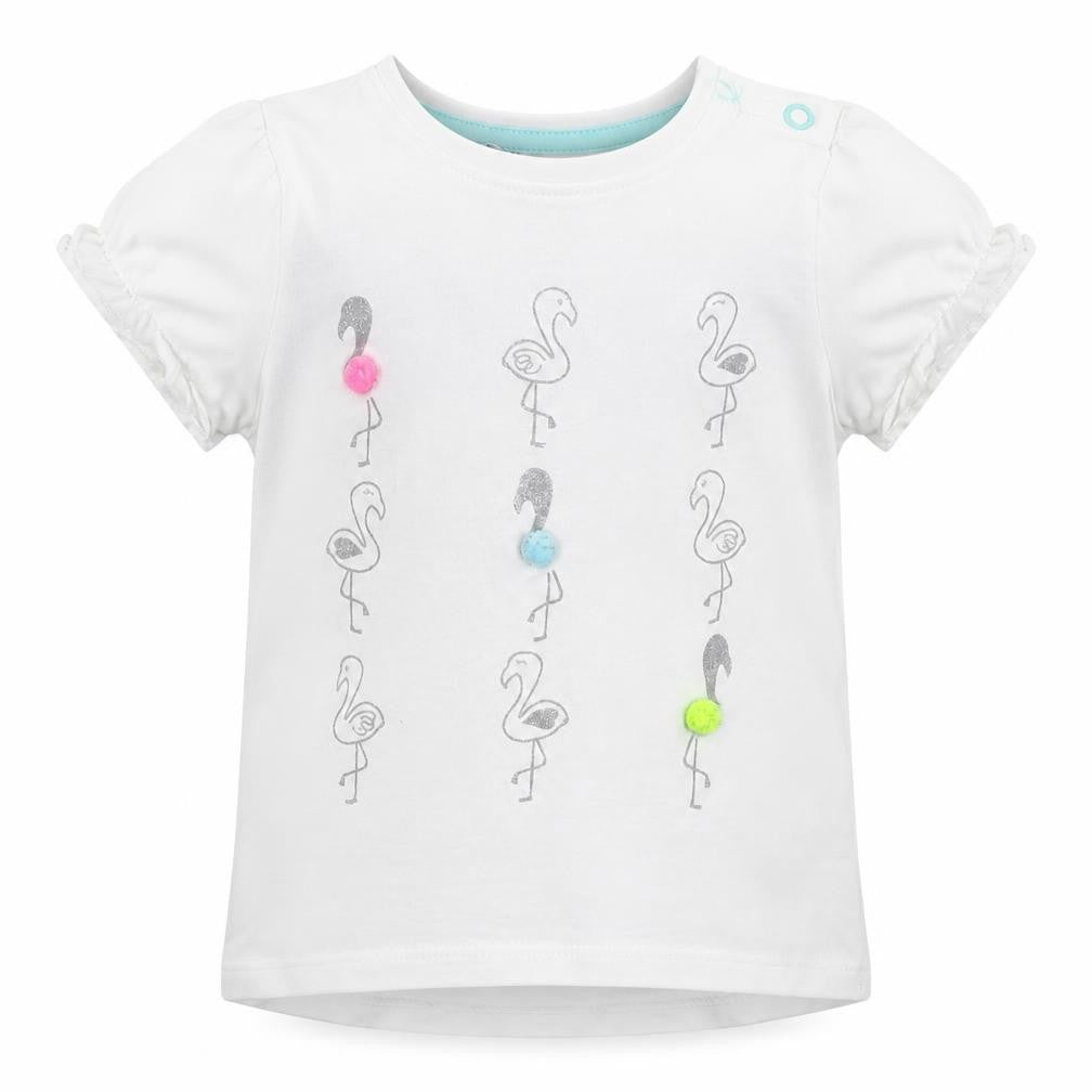 Front view of Preworn Baby White Basic T-Shirt, size 12-18, Months